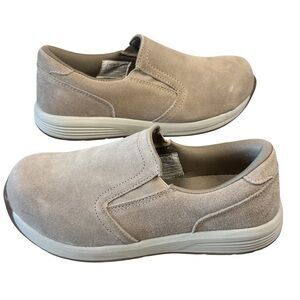 NEW Brazos Steel Toe Women's Keaton Work Shoes Boots Size 7.5 Beige Tan Suede